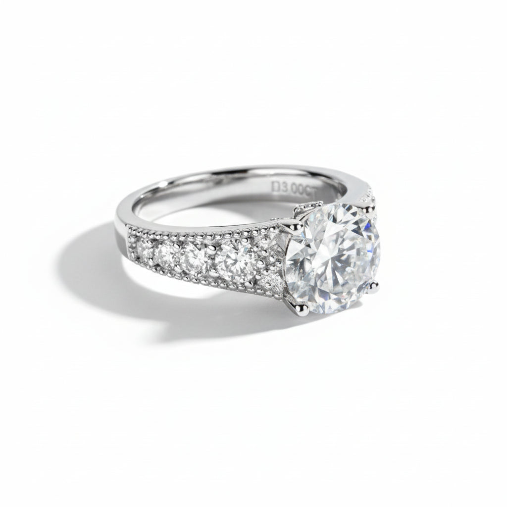 Bague de Fiançailles Moissanite D Color VVS1 - Cindy