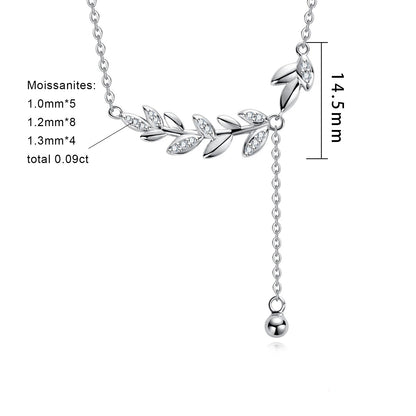 Colliers Femme Moissanite D Color VVS1 - Plume
