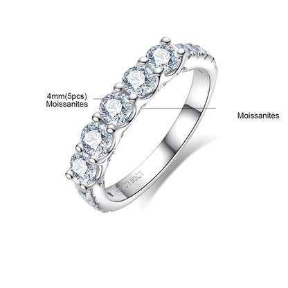 Alliance Mariage Moissanite D Color VVS1 - Marguerite