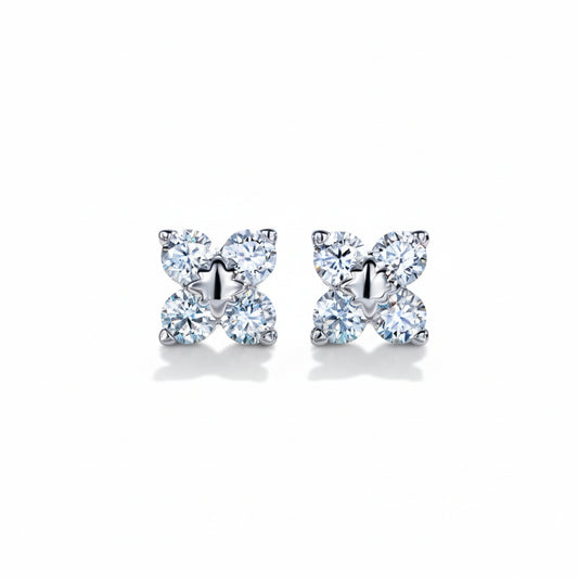 Boucles D'oreilles Croix Moissanite D Color VVS1 - Castille
