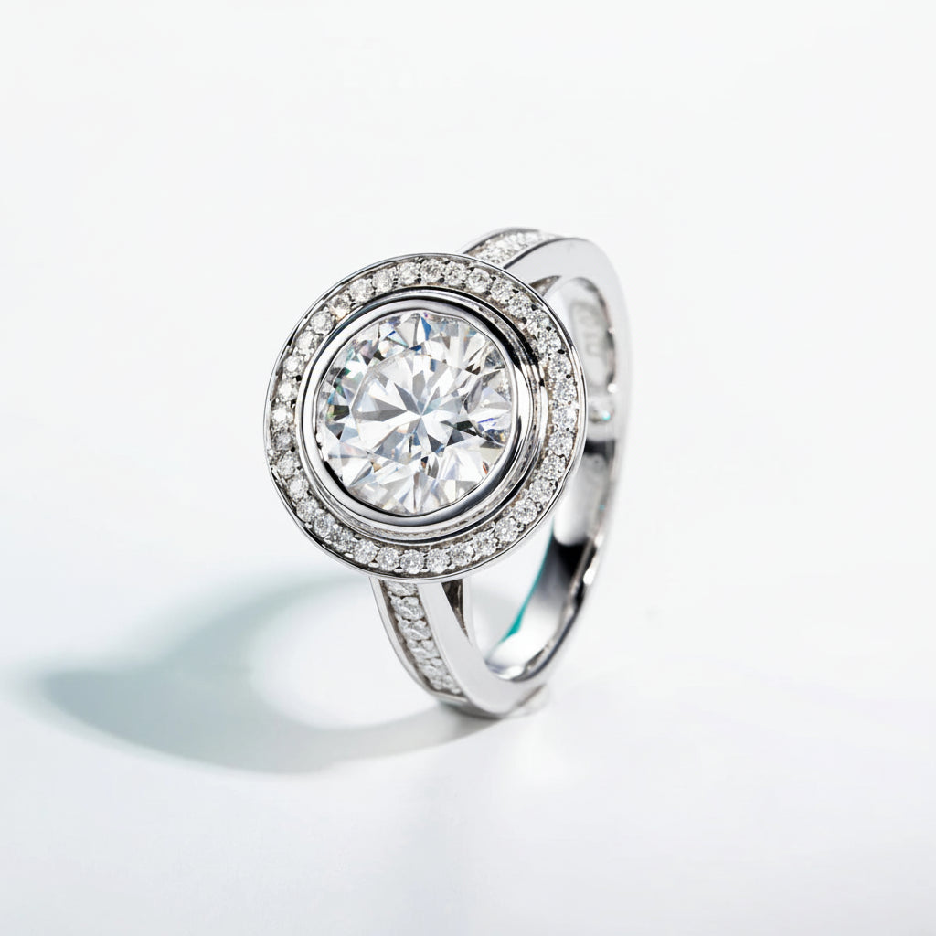 Bague de Fiançailles Femme Moissanite D Color VVS1 - Aliénor