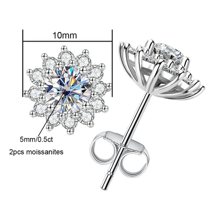 Boucles D'oreilles Femme Moissanite D Color VVS1 - Thalie