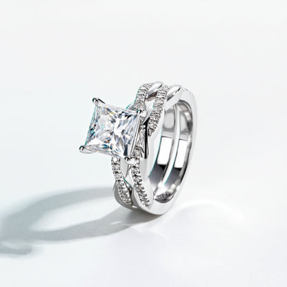 Bague de Fiançailles Femme Moissanite D Color VVS1 - Luna