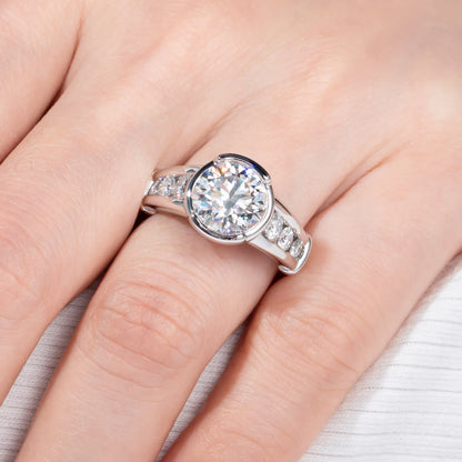 Bague de Fiançailles Femme Moissanite D Color VVS1 - Constance