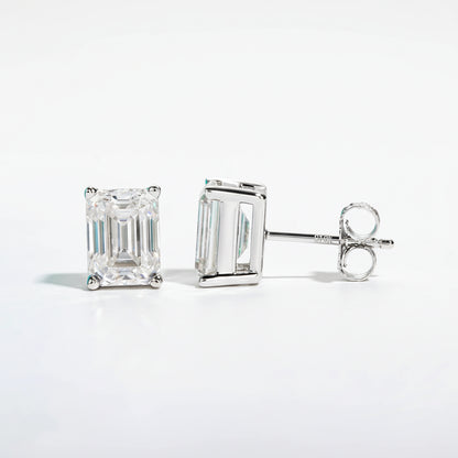 Boucles D'oreilles Emeraude Moissanite D Color VVS1 - Lyra