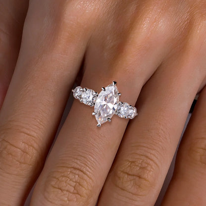 Bague de Fiançailles Femme Moissanite D Color VVS1 - Athéna