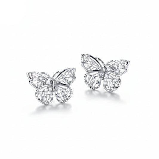 Boucles D'oreilles en Moissanite D Color VVS1 - Papillon