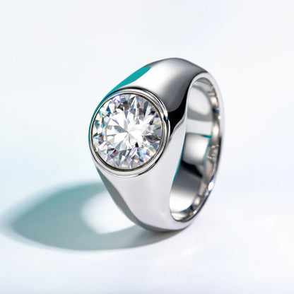 Bague Mariage Homme Moissanite D Color VVS1 - Alex