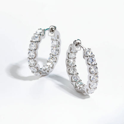 Boucles D'oreilles Créole Moissanite D Color VVS1 - Isa