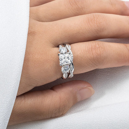 Bague de Fiançailles Femme Moissanite D Color VVS1 - Princesse