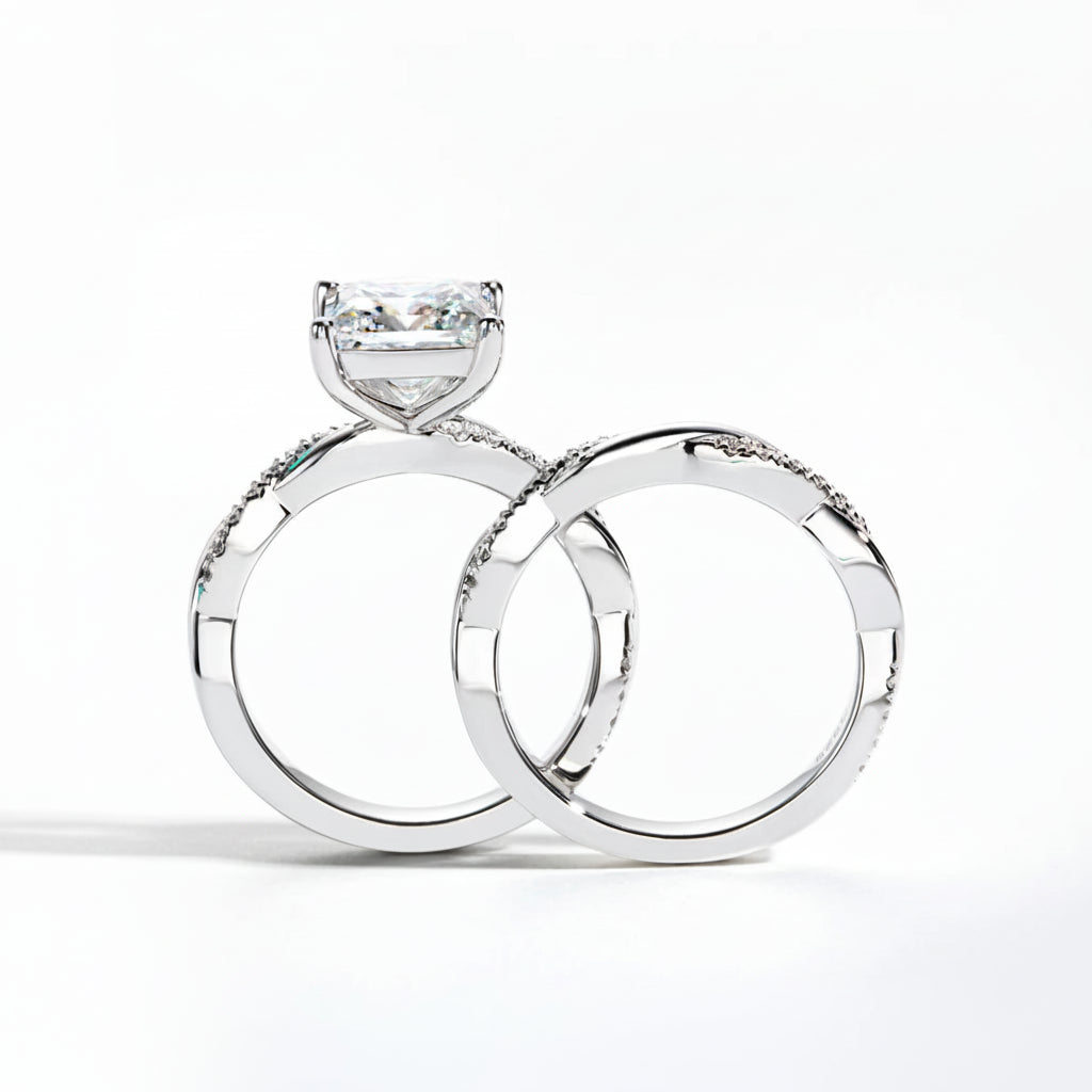 Bague de Fiançailles Femme Moissanite D Color VVS1 - Luna
