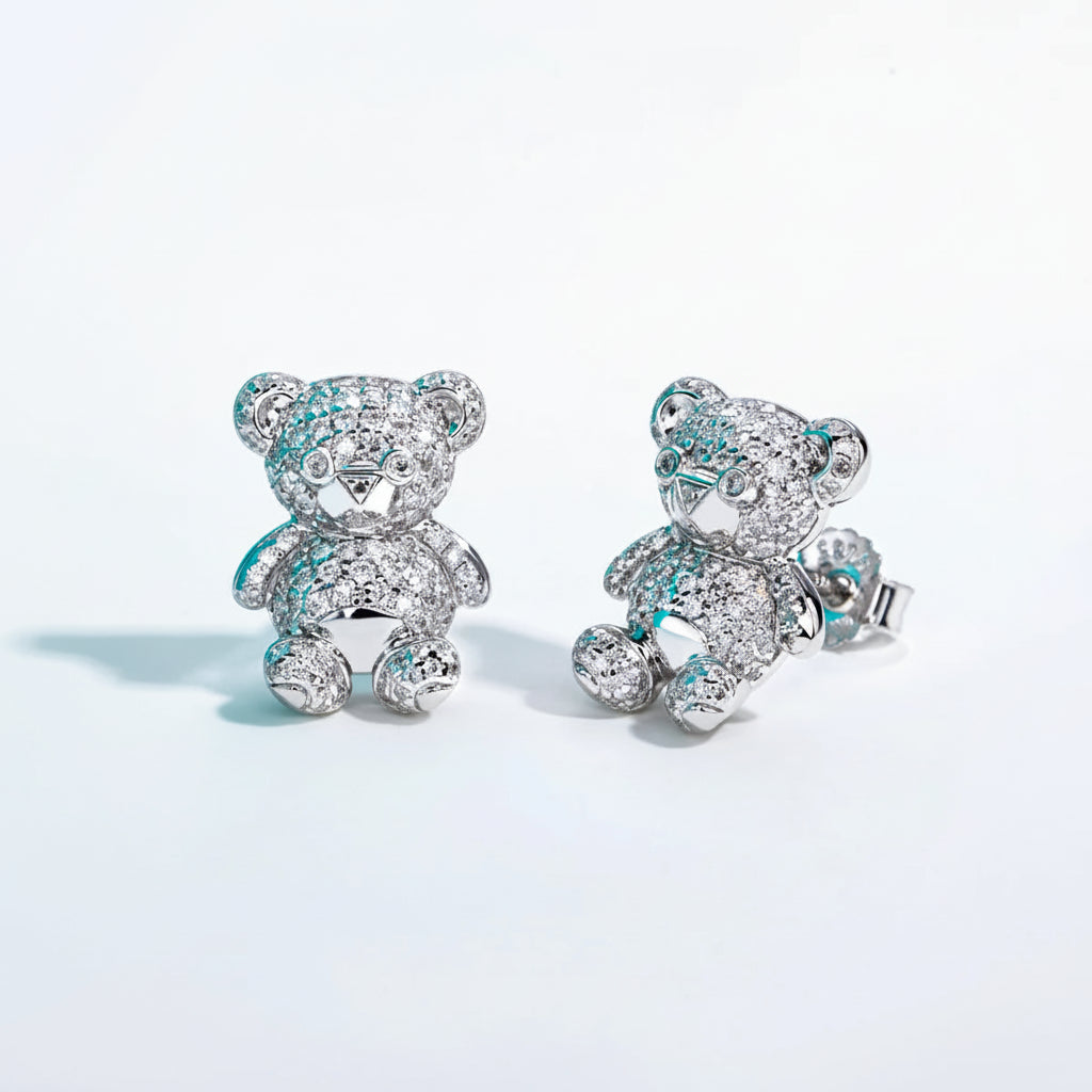 Boucles D'oreilles Moissanite D Color VVS1 - Ours