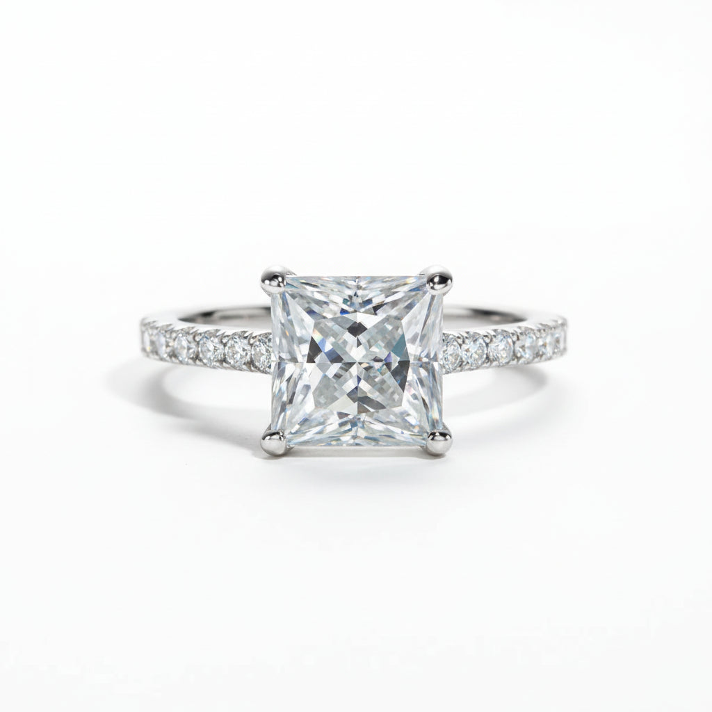 Bague de Fiançailles Femme Moissanite D Color VVS1 - Iris