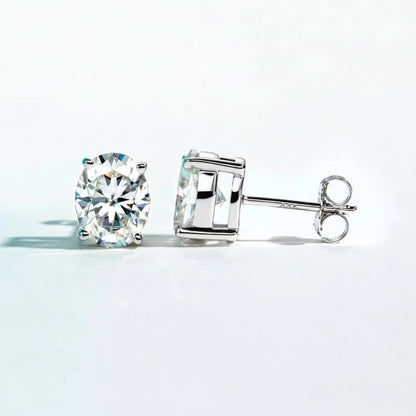 Boucles D'oreilles Ovales Moissanite D Color VVS1 - Luna