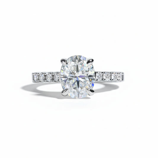 Bague de Fiançailles Moissanite D Color VVS1 - Opaline