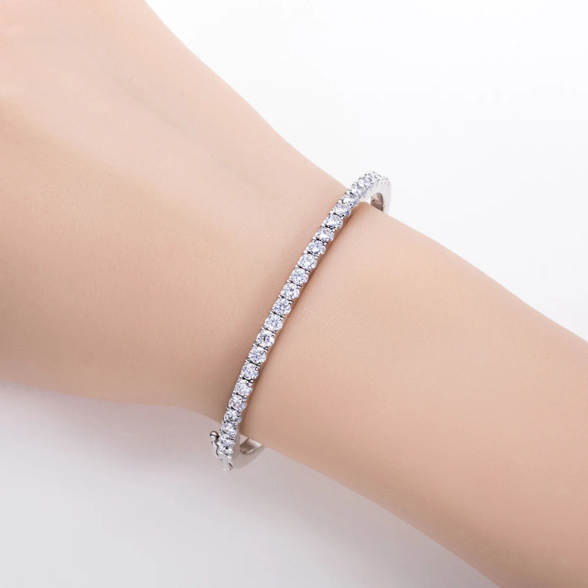 Bracelets Femme Moissanite D Color VVS1 - Demi Éternité