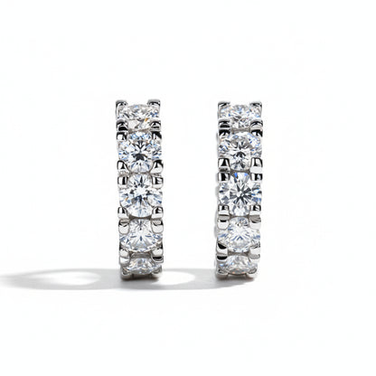 Boucles D'oreilles Créole Moissanite D Color VVS1 - Elle