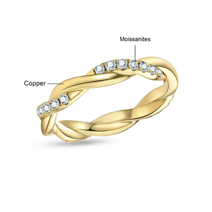 Alliance de Mariage Femme Moissanite D Color VVS1 - Julia