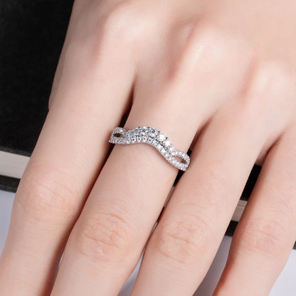 Alliance de Mariage Femme Moissanite D Color VVS1 - Éléonore