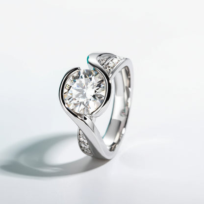 Bague de Fiançailles Moissanite D Color VVS1 - Akira