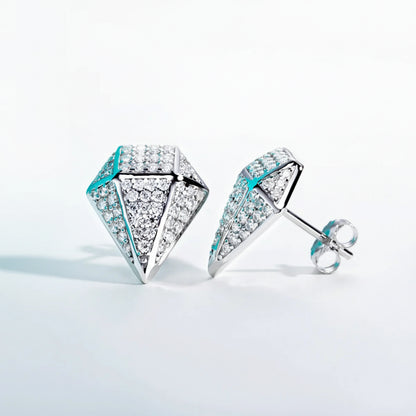 Boucles D'oreilles Losange Moissanite D Color VVS1 - Eos