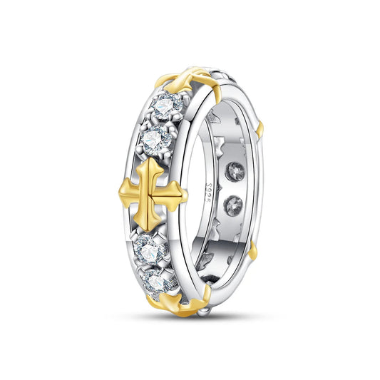 Alliance Mariage Moissanite Croix D Color VVS1 - Pia