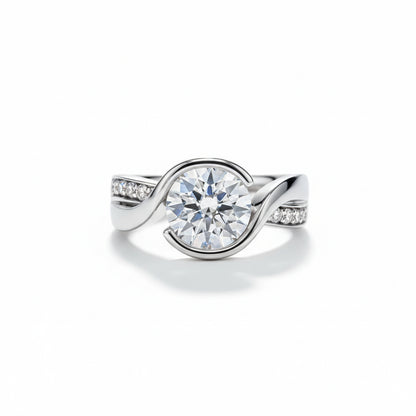 Bague de Fiançailles Moissanite D Color VVS1 - Akira