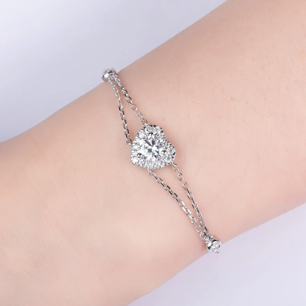 Bracelets Femme Moissanite D Color VVS1 - Coeur