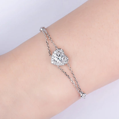 Bracelets Femme Moissanite D Color VVS1 - Coeur