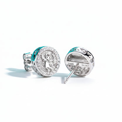 Boucles D'oreilles Puces Moissanite D Color VVS1 - Cupidon