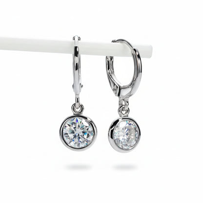 Boucles D'oreilles Pendante Moissanite D Color VVS1 - Toscane