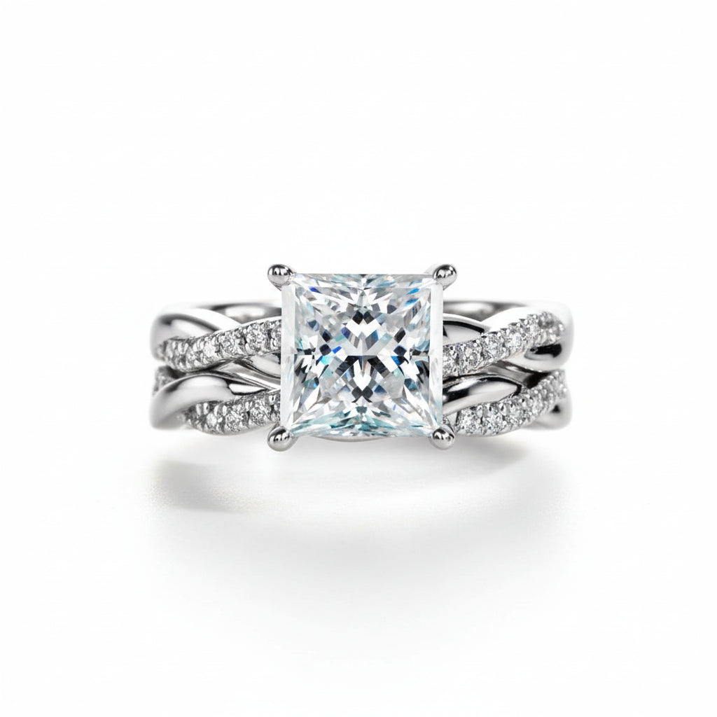 Bague de Fiançailles Femme Moissanite D Color VVS1 - Luna