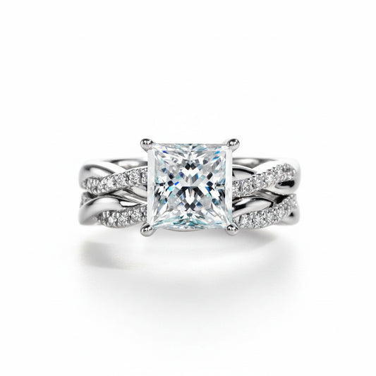 Bague de Fiançailles Femme Moissanite D Color VVS1 - Luna
