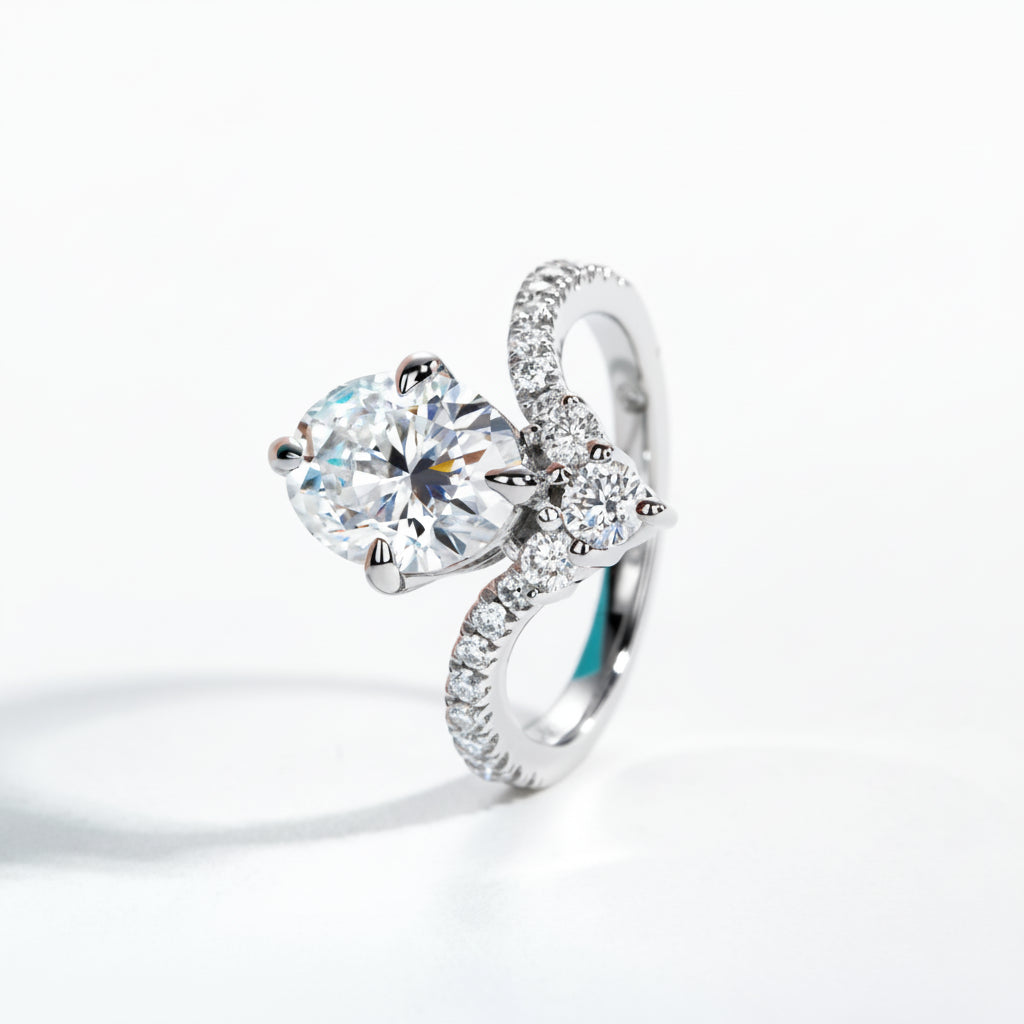 Bague de Fiançailles Femme Moissanite D Color VVS1 - Almira