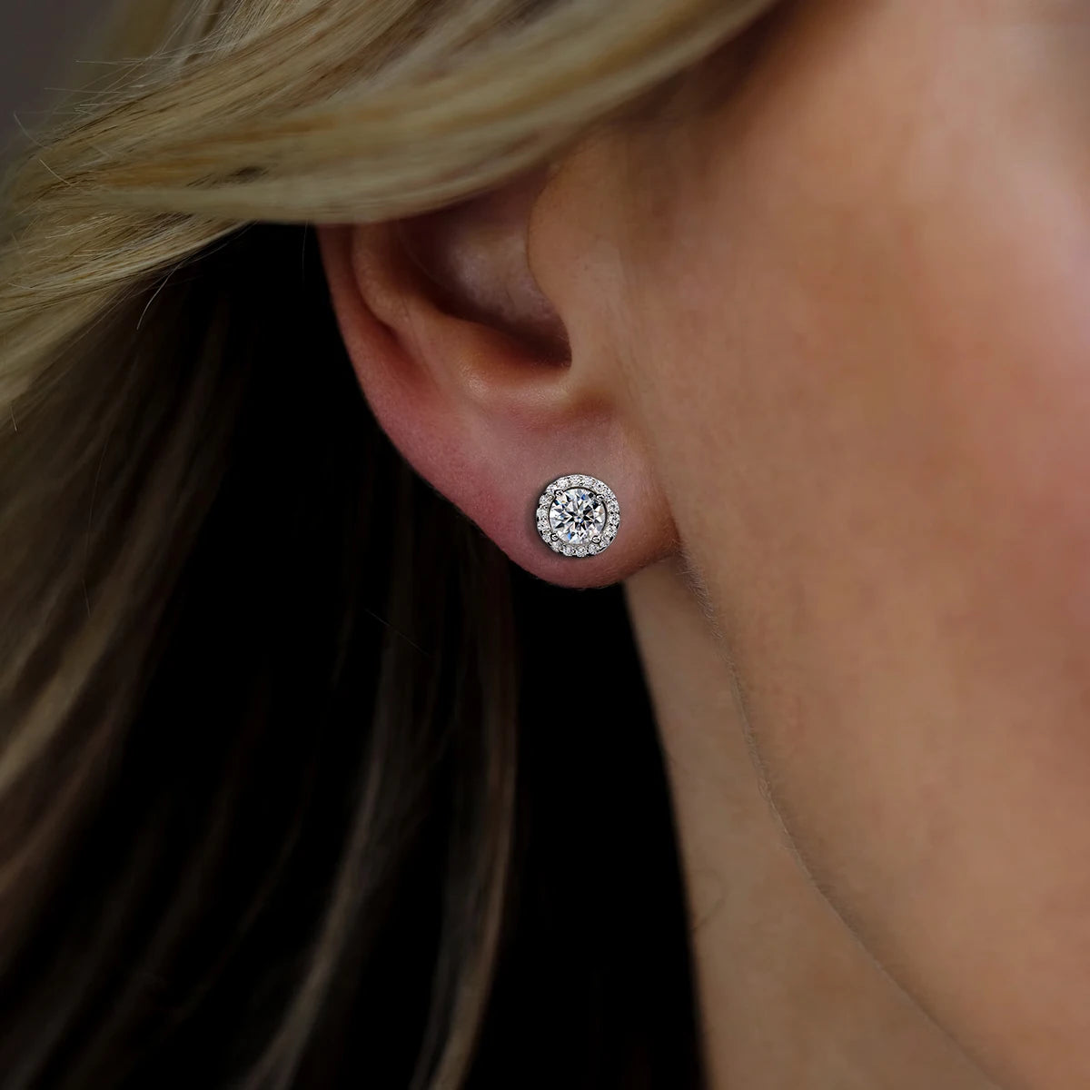 Boucles D'oreilles Puces Moissanite D Color VVS1 - Ysée