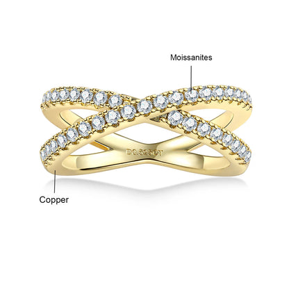 Alliance de Mariage Femme Moissanite D Color VVS1 - Sol