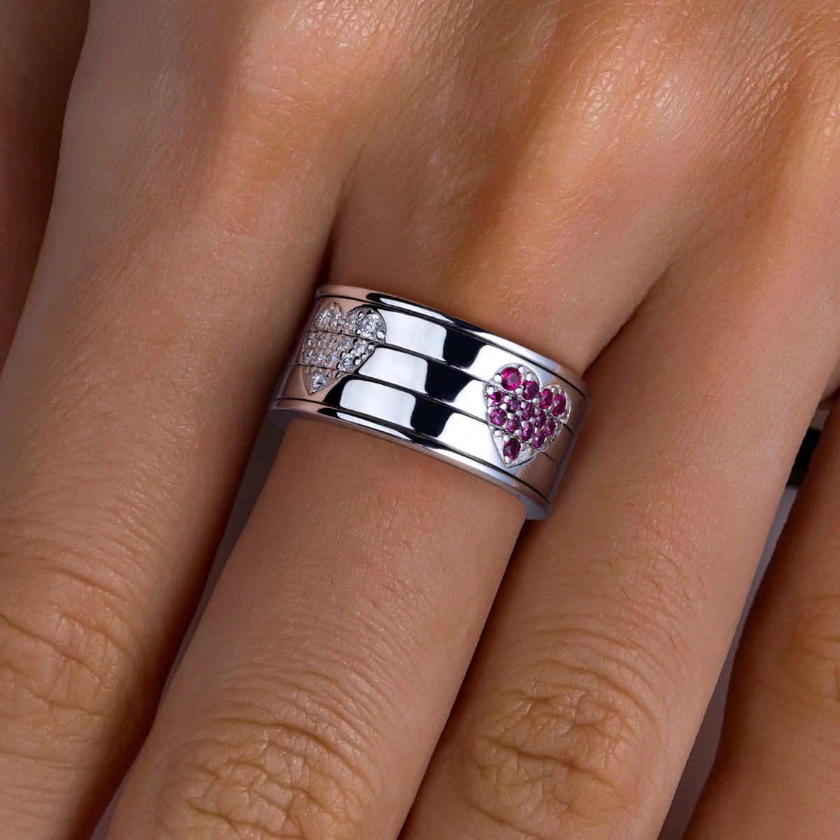 Bague Coeur Moissanite D Color VVS1 - Coeur