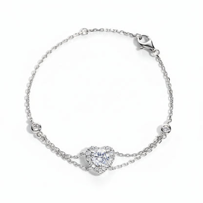Bracelets Femme Moissanite D Color VVS1 - Coeur