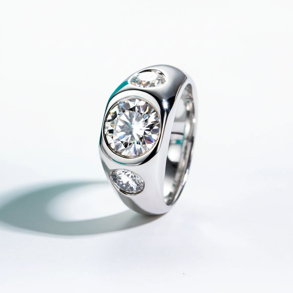 Bague de Mariage Homme Moissanite D Color VVS1 - Adrien