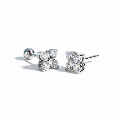 Boucles D'oreilles Croix Moissanite D Color VVS1 - Castille