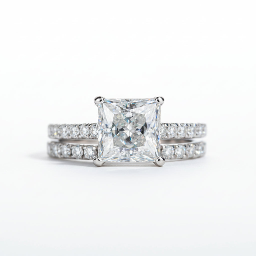 Bague de Fiançailles Femme Moissanite D Color VVS1 - Iris