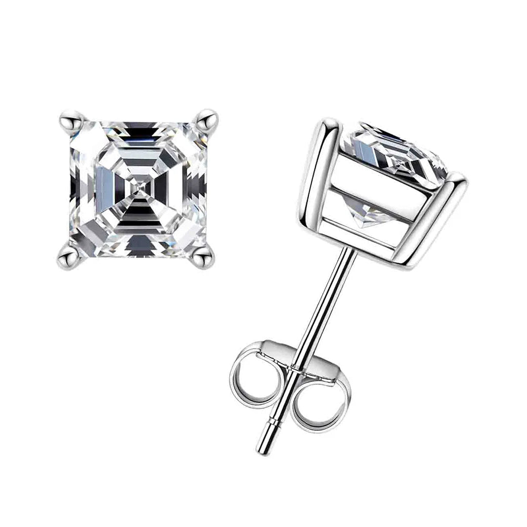 Boucles D'oreilles Puces Moissanite D Color VVS1 - Cléo