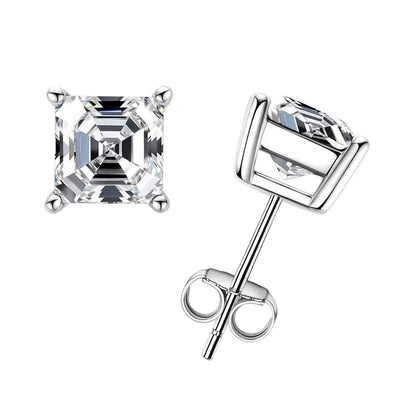 Boucles D'oreilles Puces Moissanite D Color VVS1 - Cléo