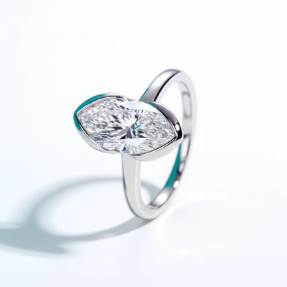 Bague de Fiançailles Moissanite D Color VVS1 - Améthyste