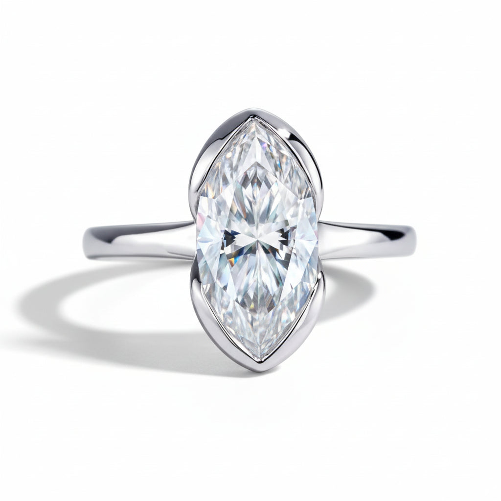 Bague de Fiançailles Moissanite D Color VVS1 - Améthyste