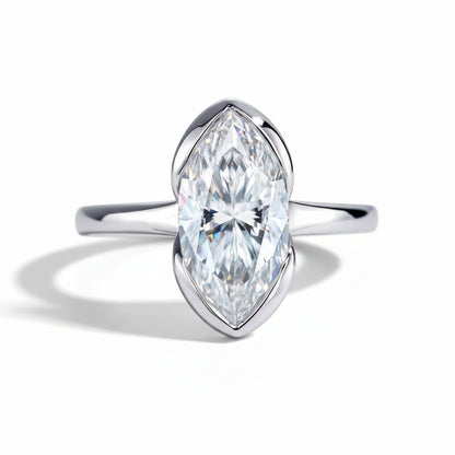 Bague de Fiançailles Moissanite D Color VVS1 - Améthyste