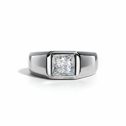 Bague Mariage Homme Moissanite D Color VVS1 - Dimitri