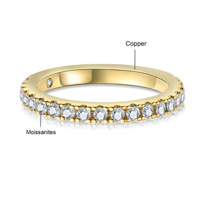 Alliance de Mariage Femme Moissanite D Color VVS1 - Camille