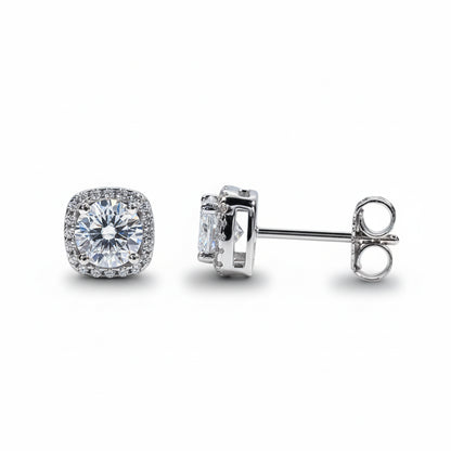 Boucles D'oreilles Clou Moissanite D Color VVS1 - Blue