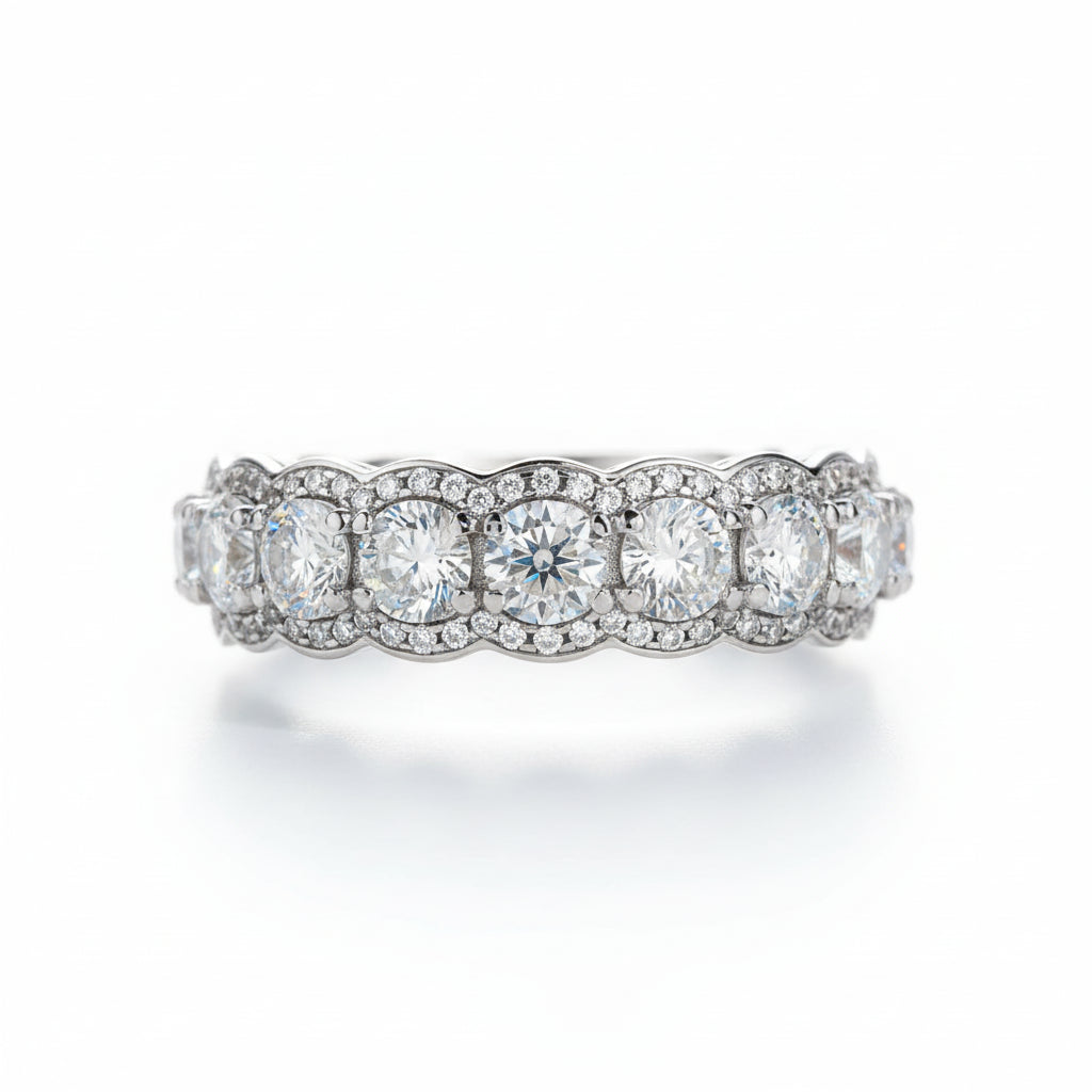 Bague de Mariage Moissanite D Color VVS1 - Marguerite